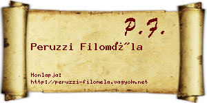 Peruzzi Filoméla névjegykártya